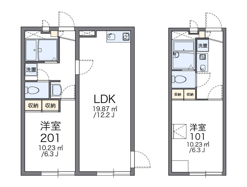 レオパレス平和 間取図
