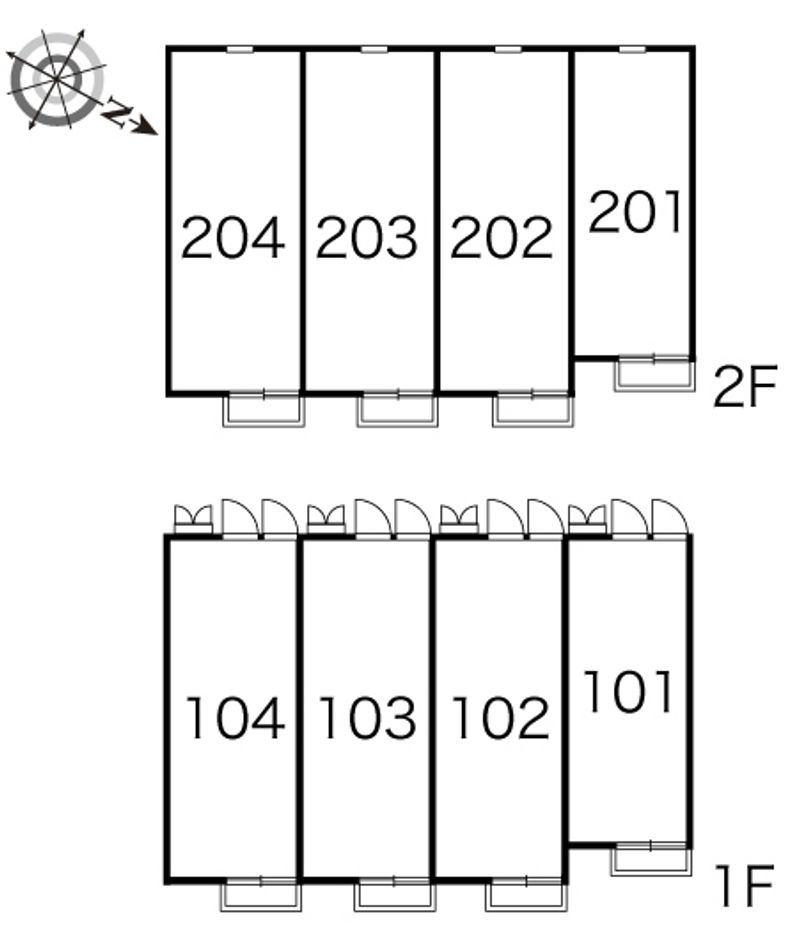レオパレス北八王子Ａ 間取配置図
