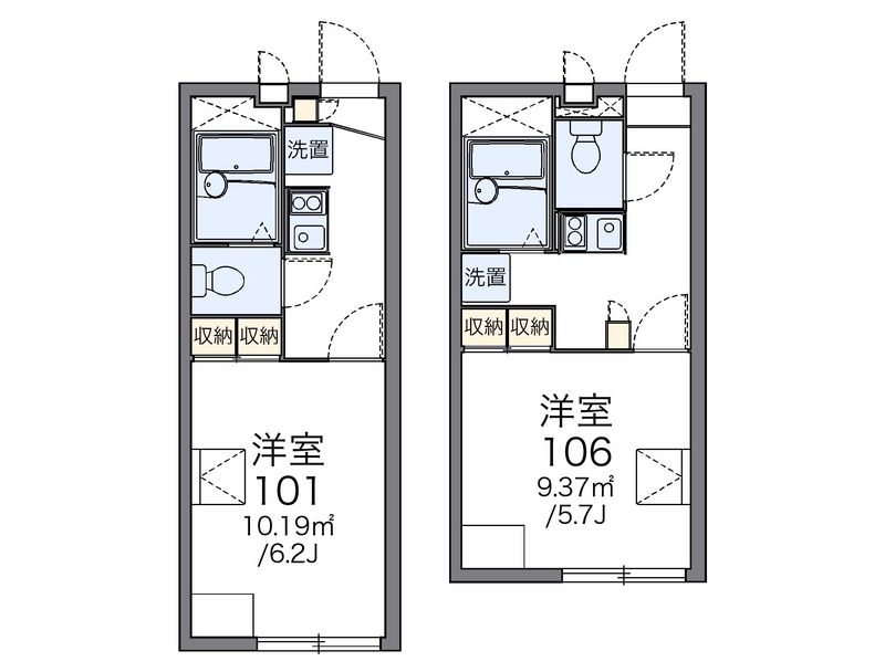 レオパレスフラワーガーデンⅠ 間取図