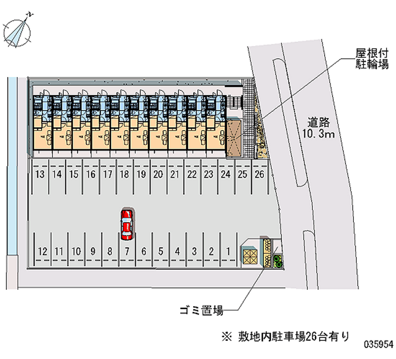 レオパレストトロ 月極駐車場