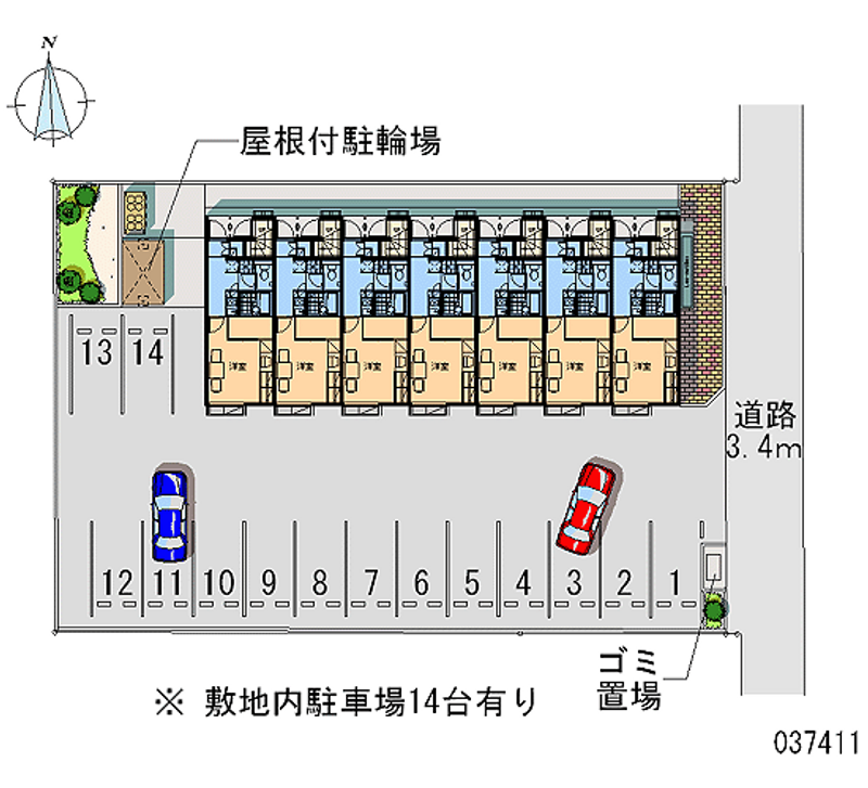 レオパレスサザンクロスＡ 月極駐車場