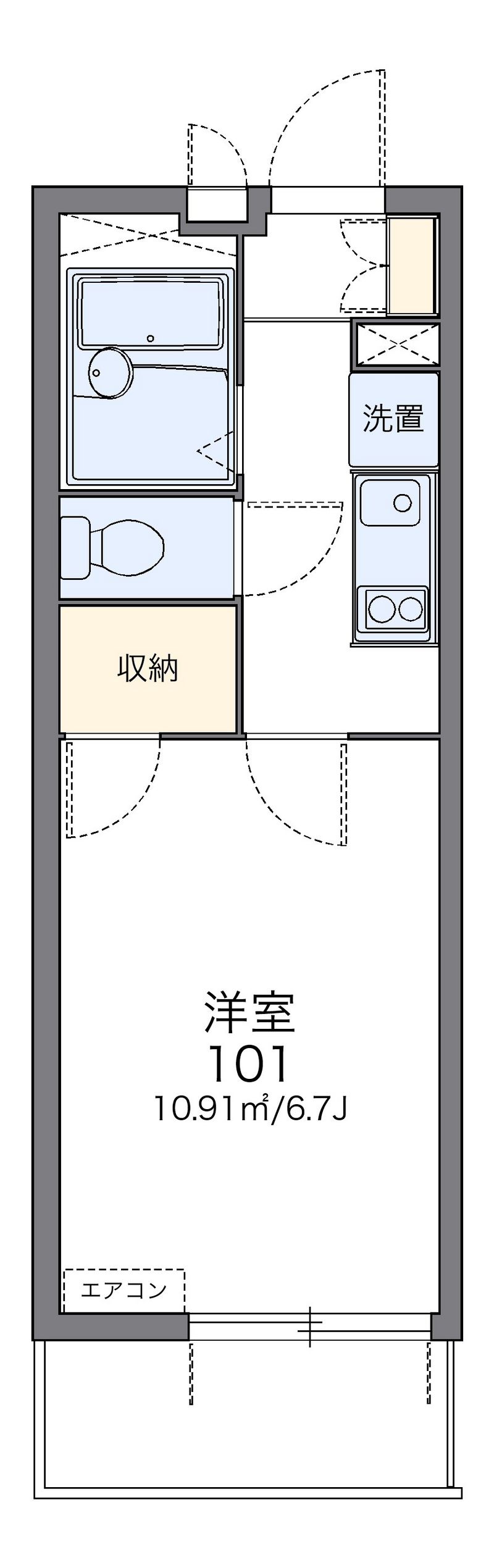 レオパレスウイング北坂戸 間取図