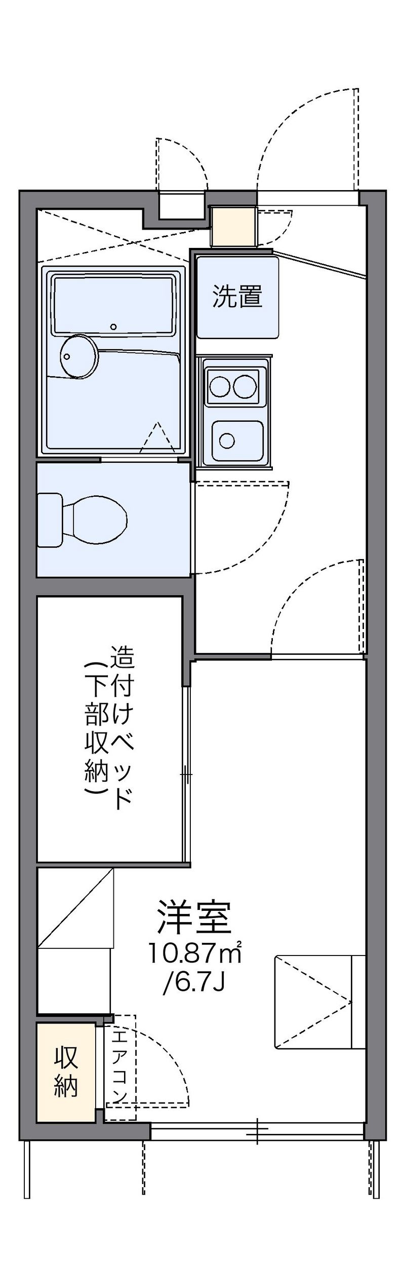 レオパレス二条駅前 間取図