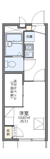 レオパレス二条駅前 間取り図