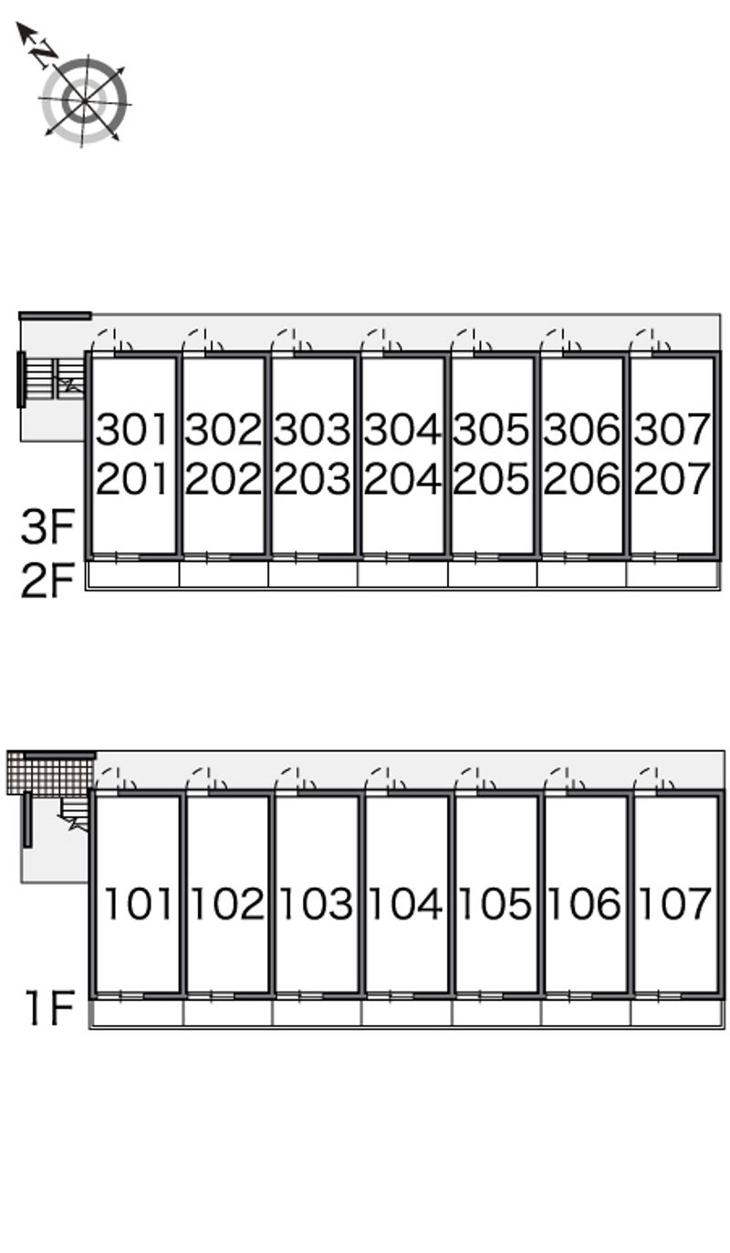 レオパレスレユール樹 間取配置図