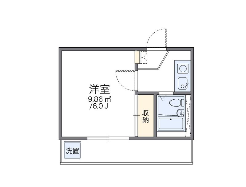レオパレス岡崎公園 間取り