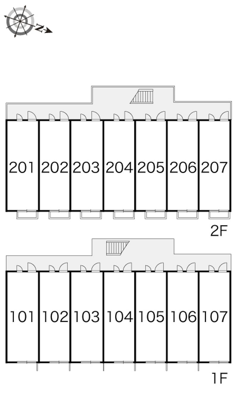 レオパレスＴＲＮヒルズ 間取り配置図