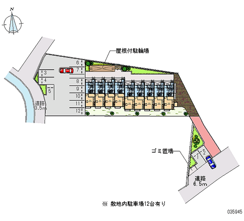 レオパレス北野屋敷 月極駐車場