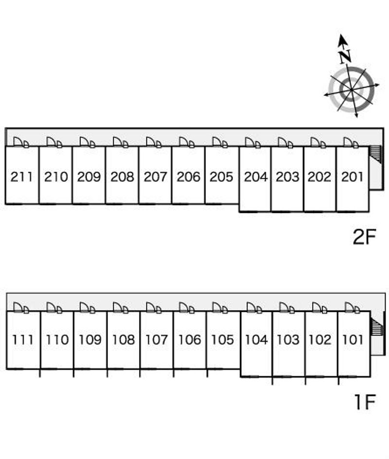 レオパレスＭＥＬＵＫＵ 間取り配置図