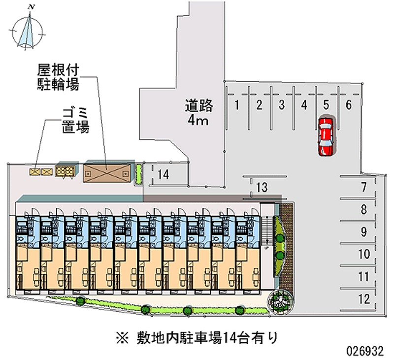 レオパレスＰｕｒｅＴｗｉｎｓ 月極駐車場