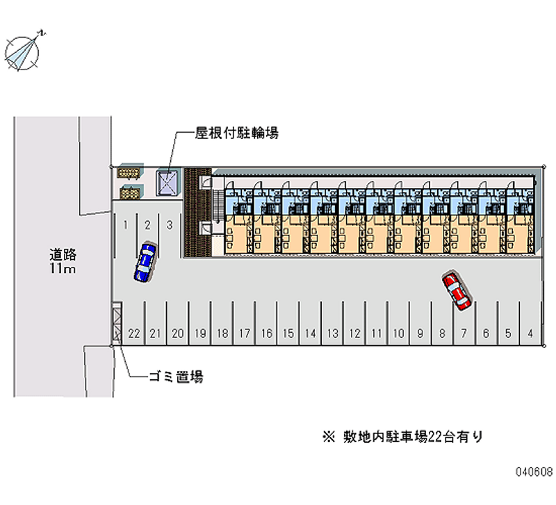 レオパレスイーズ旭川 月極駐車場