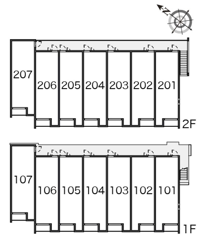 クレイノ悠々木屋 間取配置図