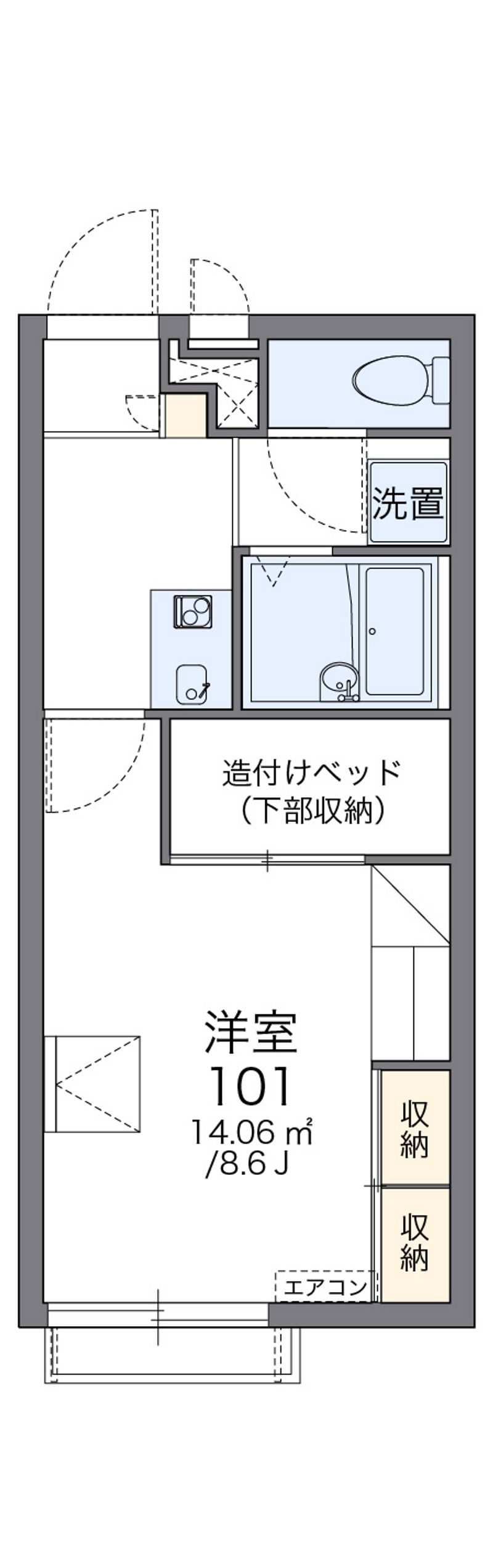 レオパレスアメニティー柿平Ⅱ 間取図