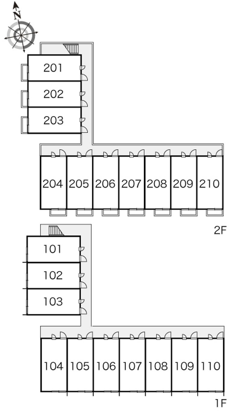 レオパレス勇峰 間取配置図