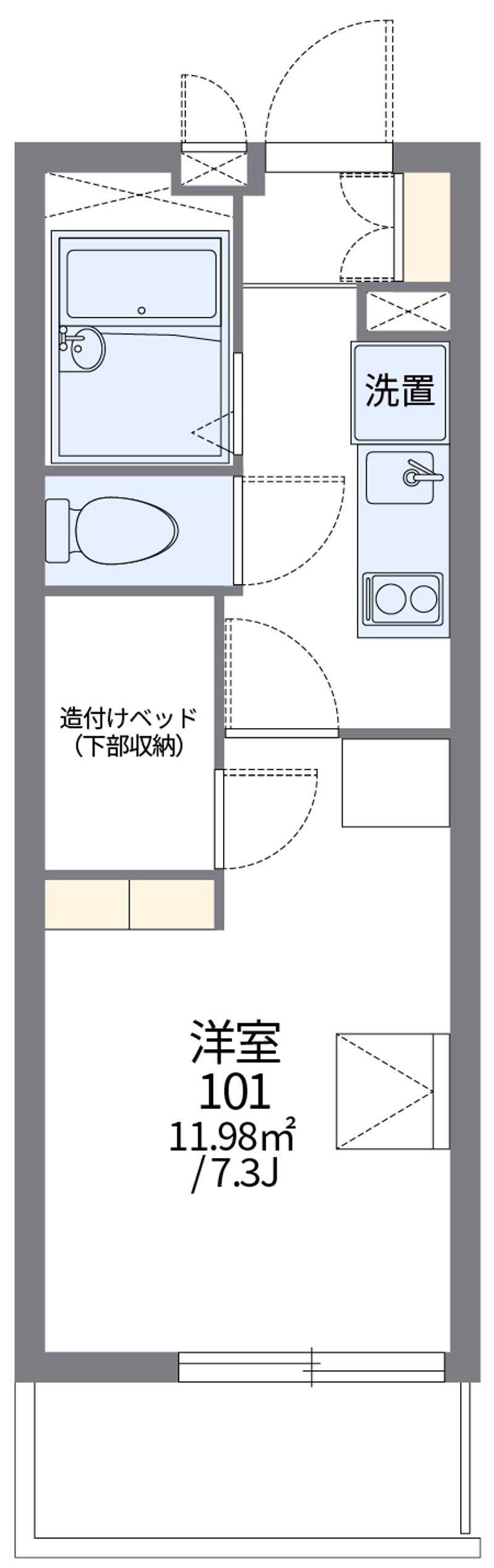 レオパレスドリーミー浜松 間取図