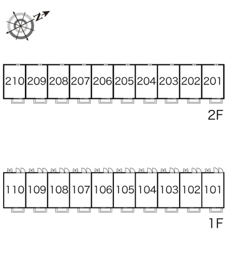 レオパレス璃風２００３ 間取り配置図