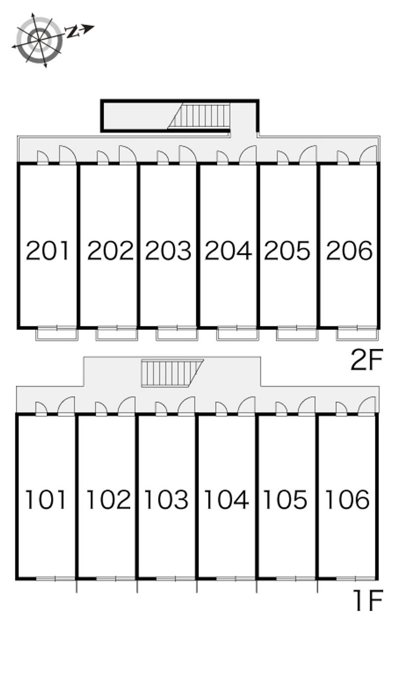 レオパレス比良 間取配置図