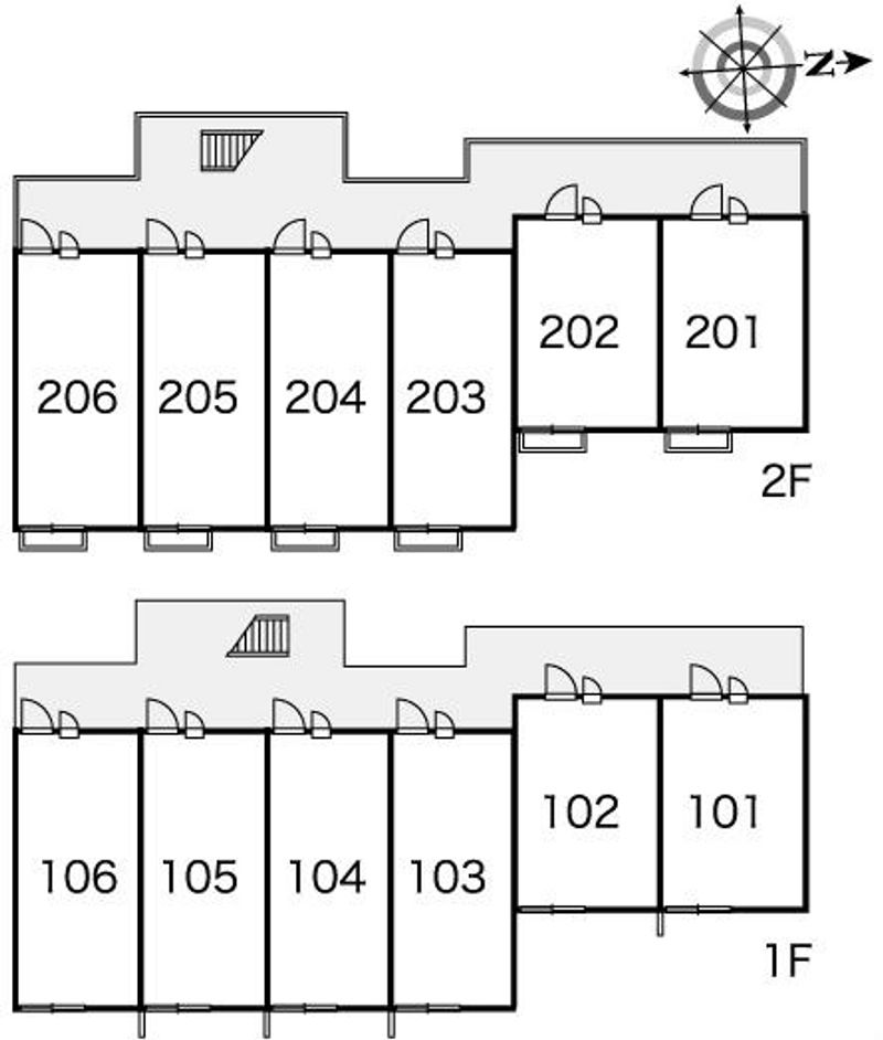 レオパレス大園Ⅱ 間取り配置図