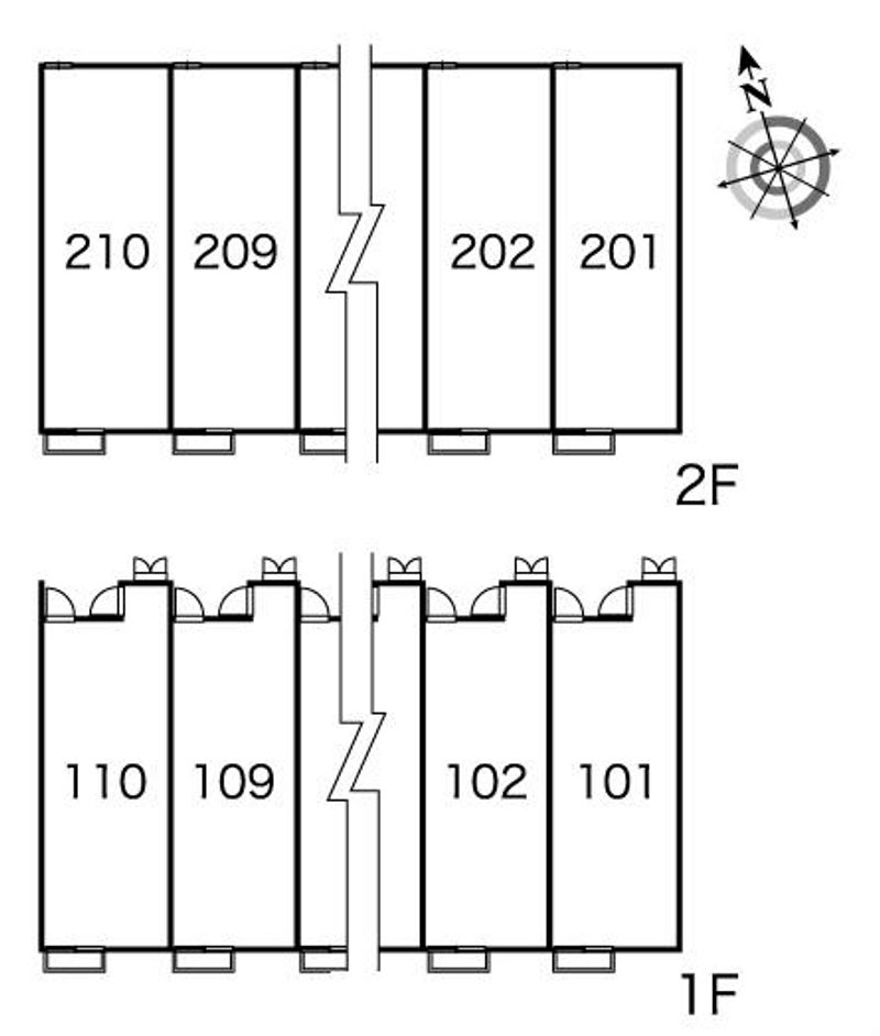 レオパレスエルブラウンⅡ 間取配置図