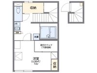 レオパレス実の留 間取り図