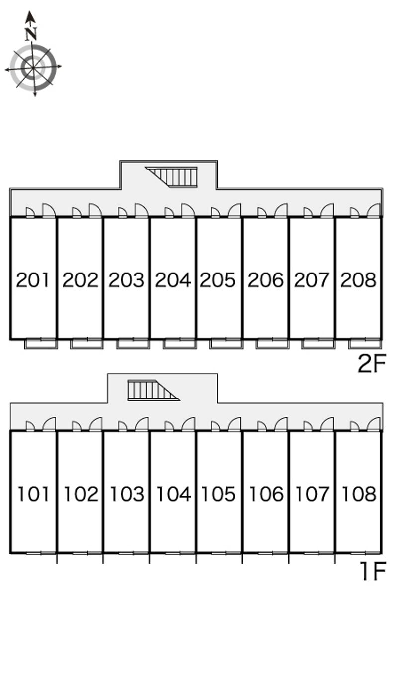 レオパレス旭Ⅱ 間取配置図