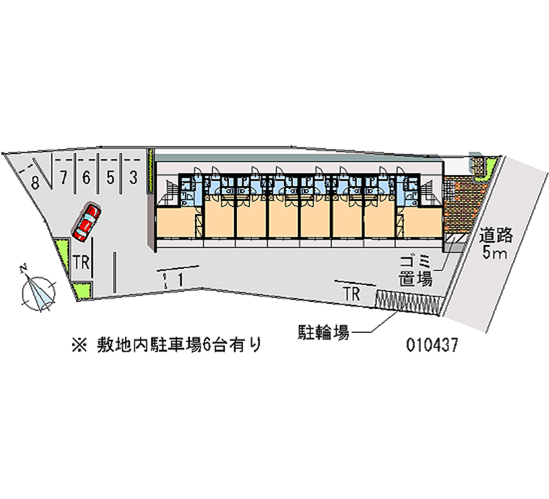 レオパレスボンヌ・シャンス 月極駐車場