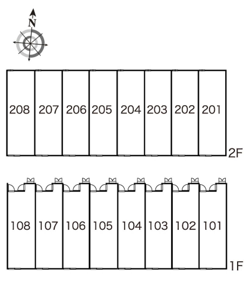 レオパレス境中央 間取配置図