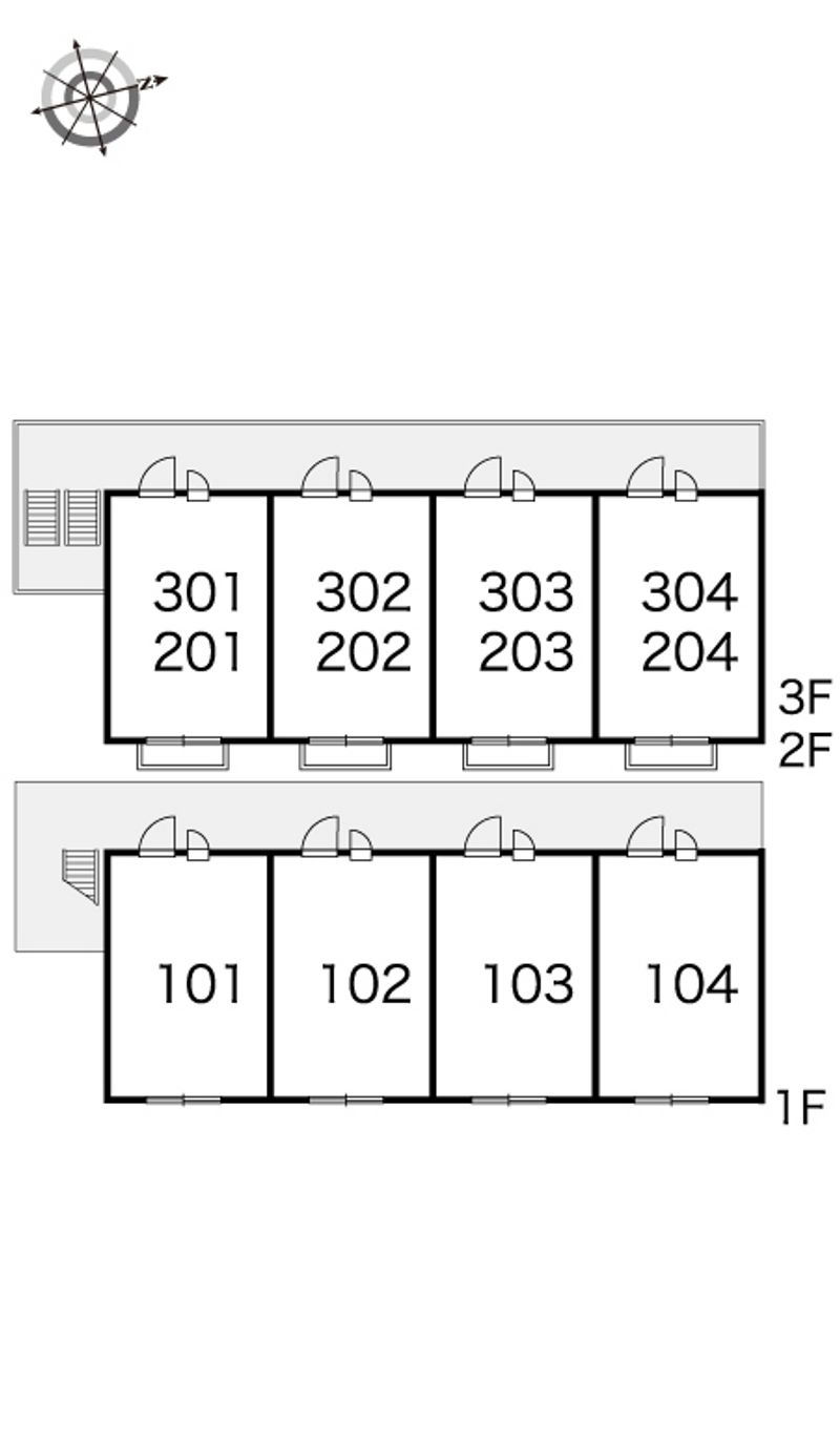 レオパレスメゾン　紗々 間取配置図