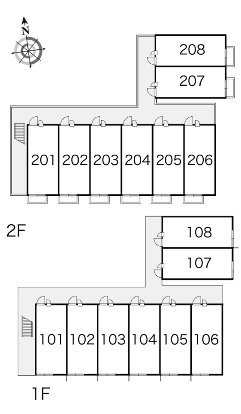 レオパレスのぞみⅡ 間取配置図