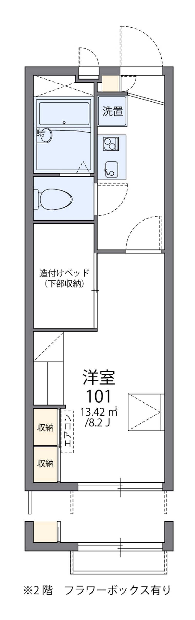 レオパレスフローラ須賀 間取図