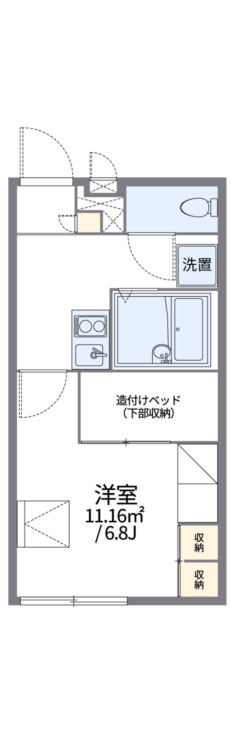 レオパレスアジェル岩倉南Ⅱ 間取図