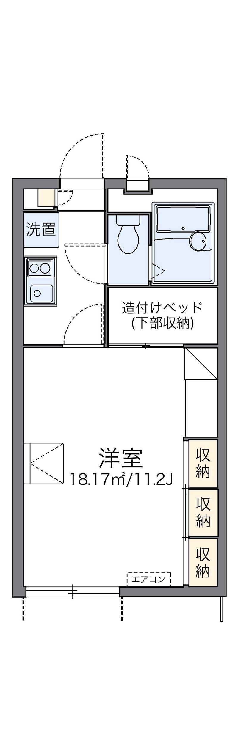 レオパレス川津 間取図