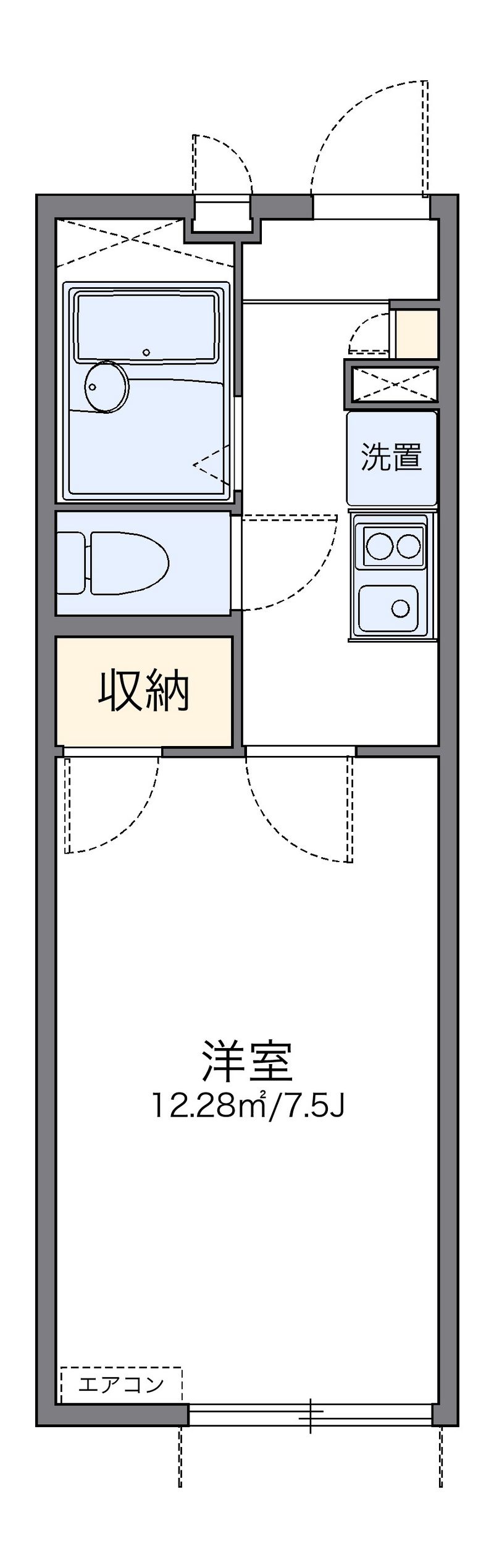 レオパレスメルベーユヒルズ 間取図