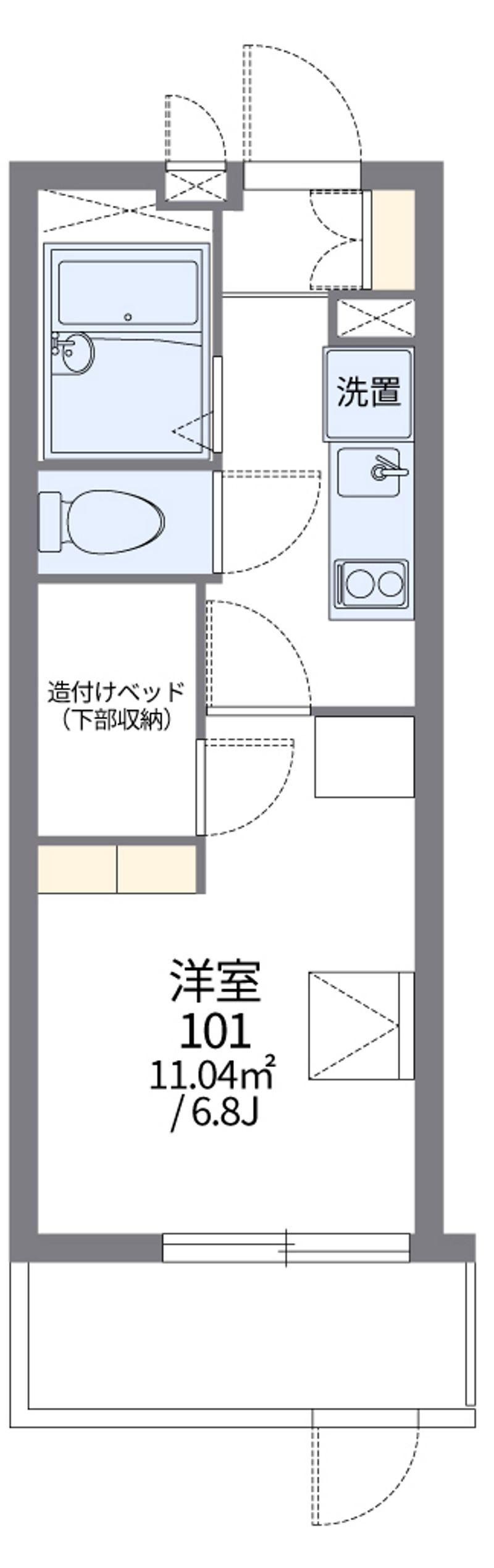 レオパレスルーエ六甲 間取り