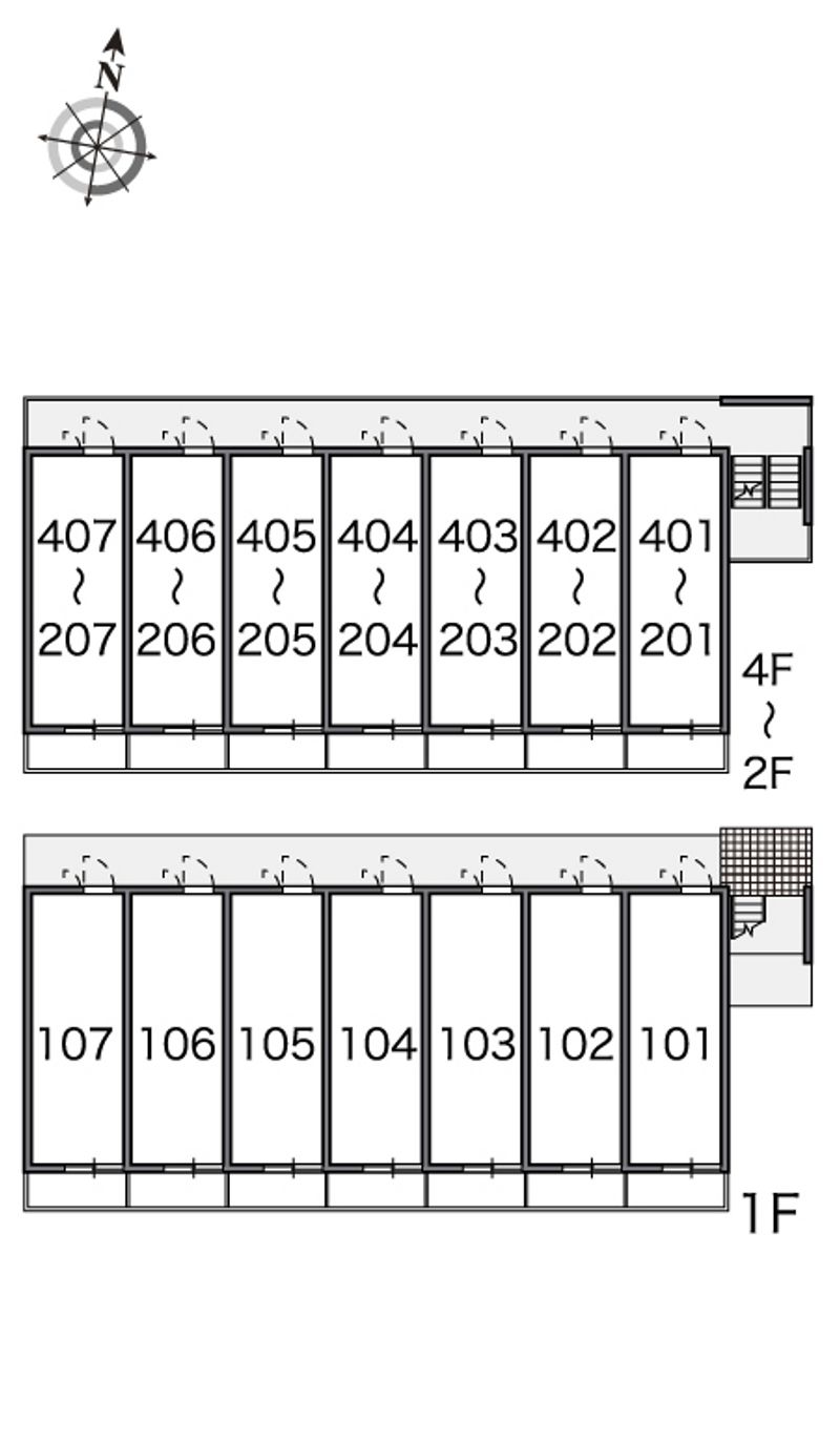 レオパレス三井田Ⅱ 間取配置図