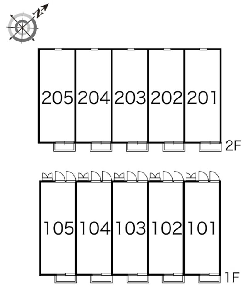 レオパレスうすい 間取り配置図