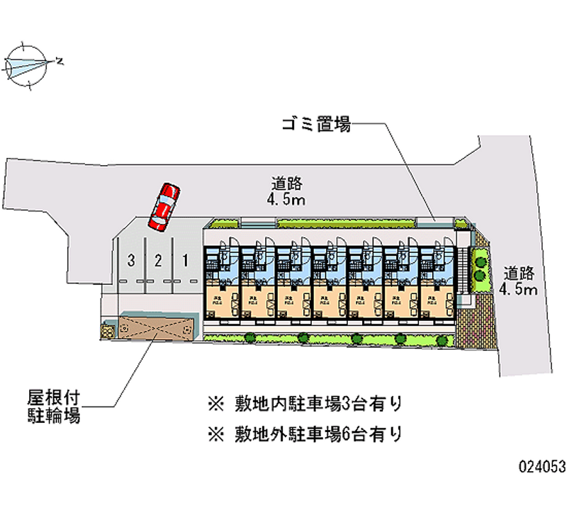 レオパレス花水木 月極駐車場