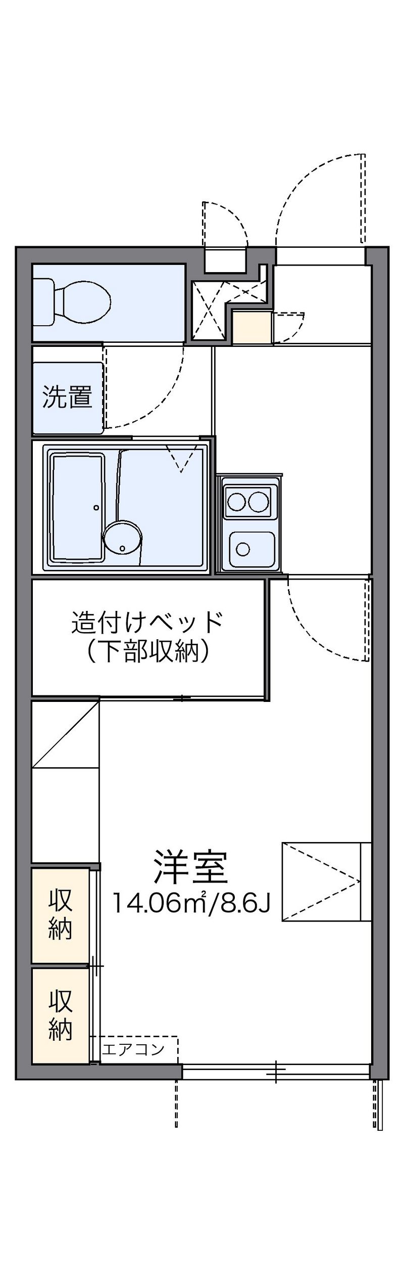 レオパレスプレステージＯＮＥ 間取図