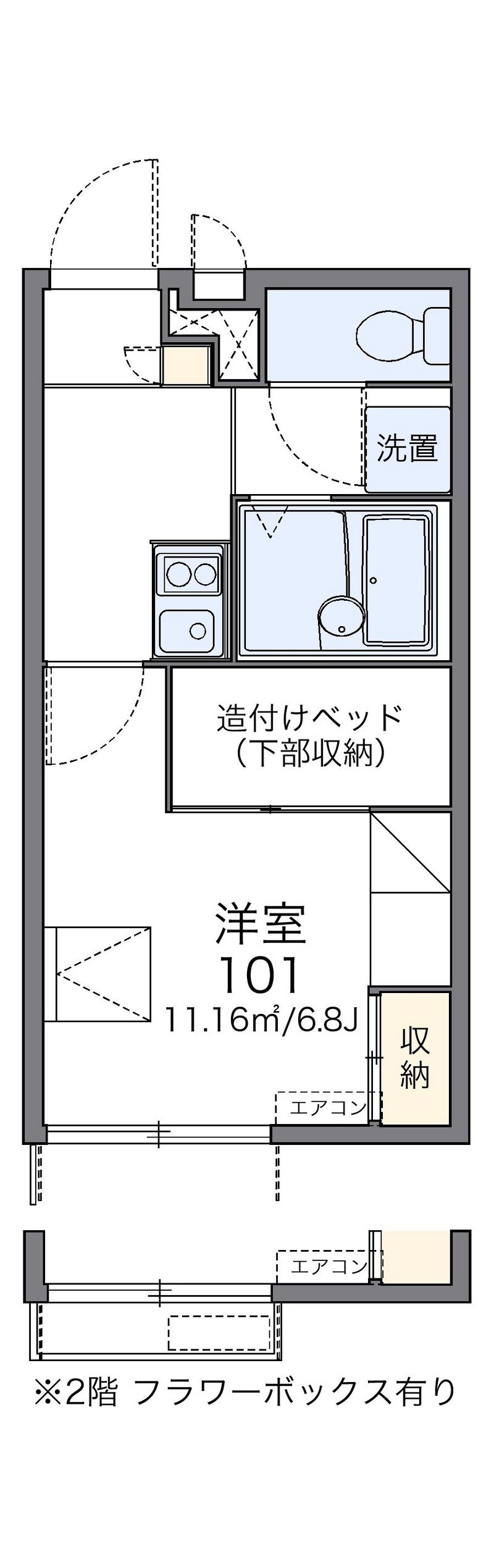 レオパレスサザンガーデン寺田Ⅱ 間取図