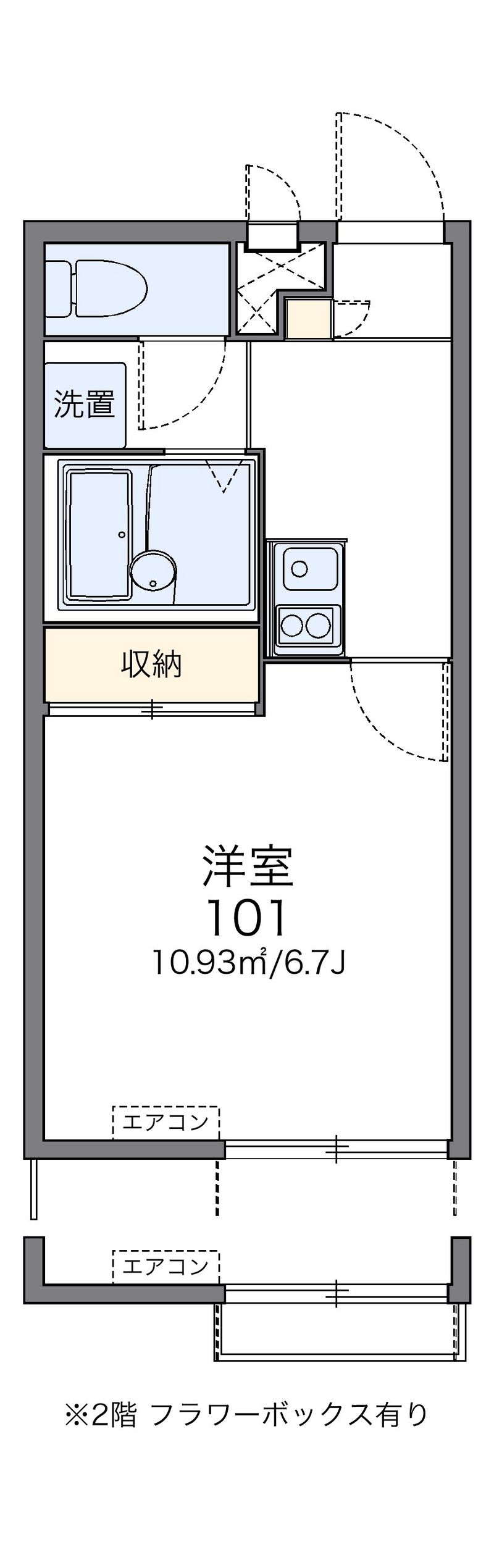 レオパレスＷＡＫＡＭＩＹＡ 間取図