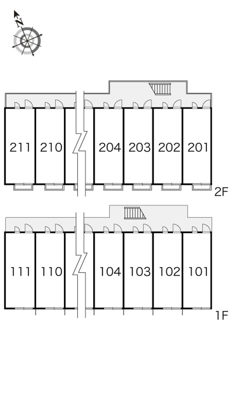 レオパレス日新大津 間取配置図