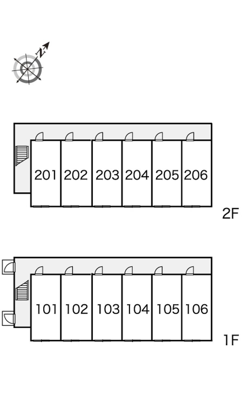 レオパレスリベェールⅡ 間取配置図