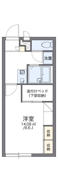 レオパレスメルベーユ竹ノ内 間取り図