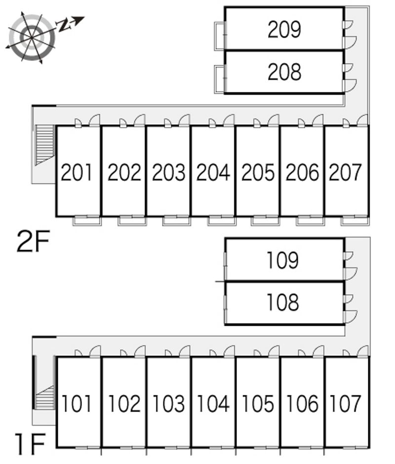 レオパレスコリーヌ 間取配置図