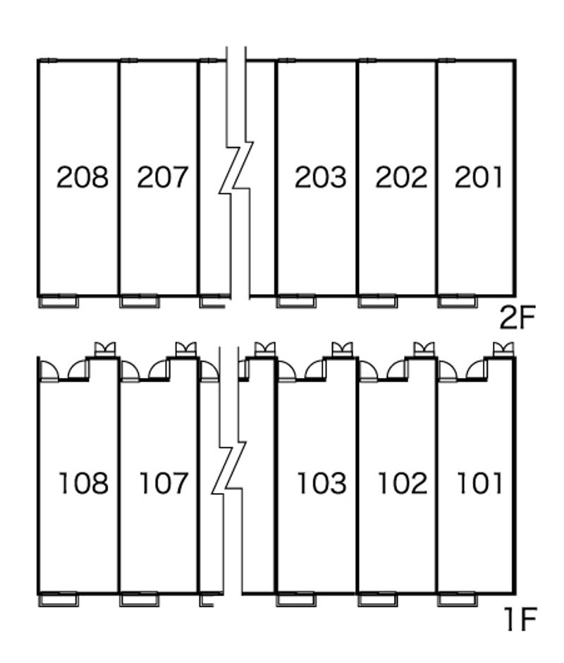 レオパレス龍波見 間取配置図