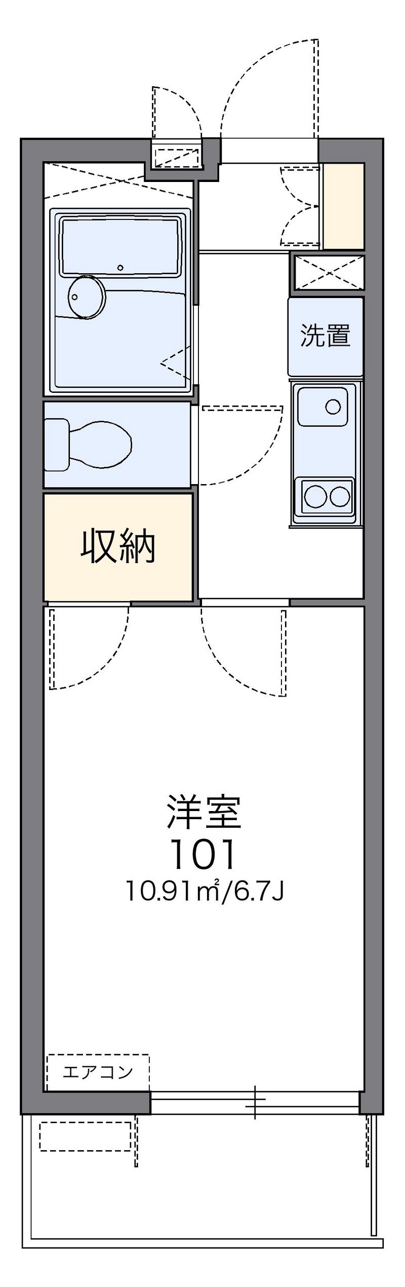 レオパレス名古屋正木 間取図