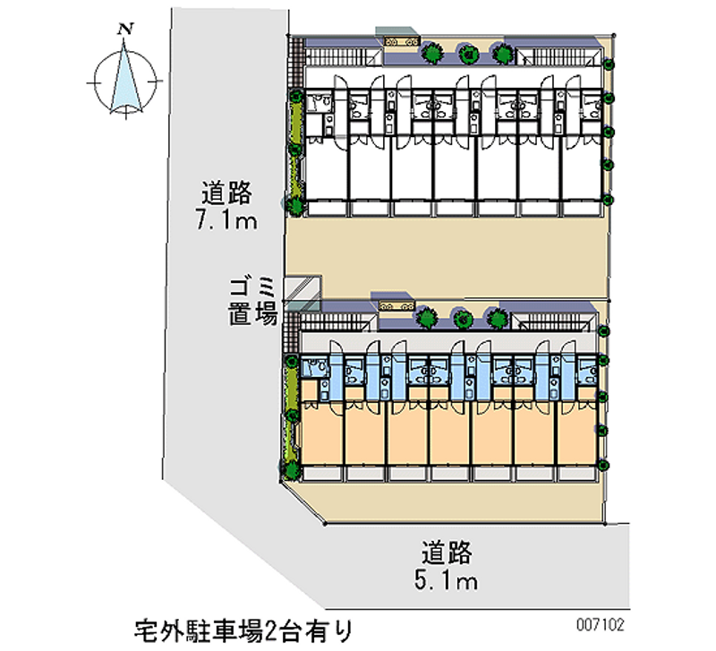 レオパレスサンビームＢ 区画図