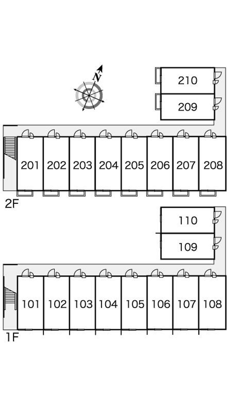 レオパレスグランアルブル 間取配置図