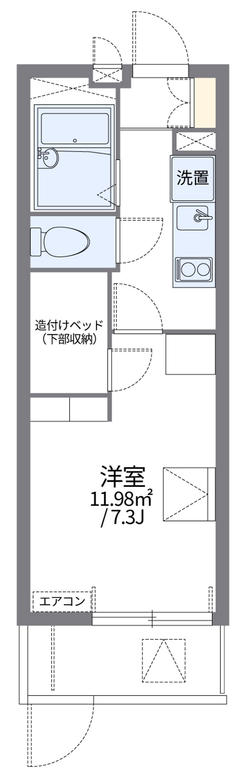 レオパレス城野 間取図