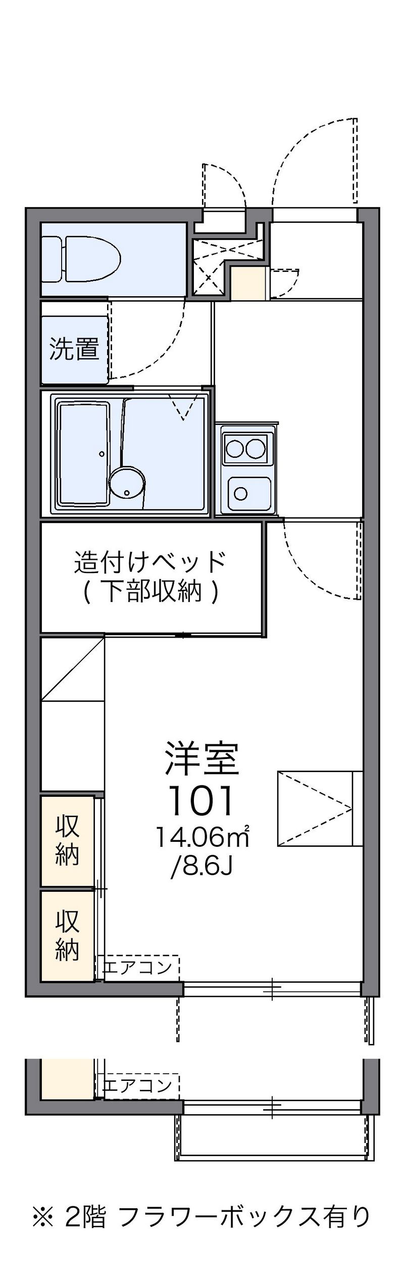 レオパレス湖月 間取図
